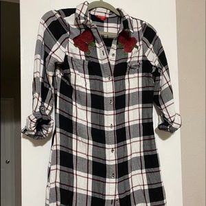 Guess plaid T-shirt dress